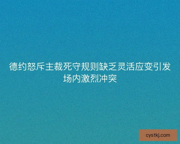 德约怒斥主裁死守规则缺乏灵活应变引发场内激烈冲突